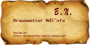 Brauswetter Násfa névjegykártya